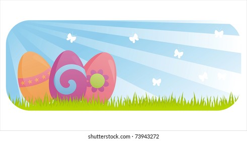 colorful easter banner