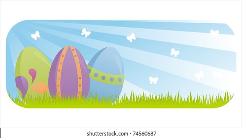 colorful easter banner