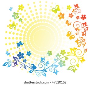 Colorful easter card