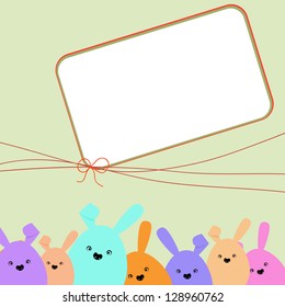 Colorful easter card with copy space. And also includes EPS 8 vector