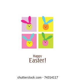 Colorful easter card with copy space