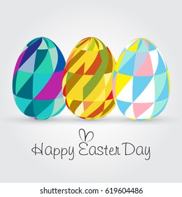 Colorful Easter Day Eggs Abstract Vector