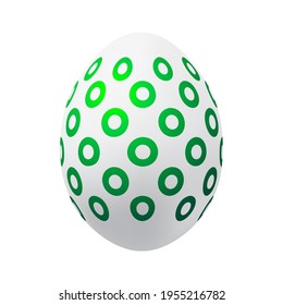 Colorful Easter egg, 3d pattern, decoration vector