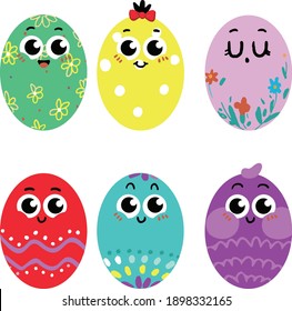 colorful easter egg clipart vector