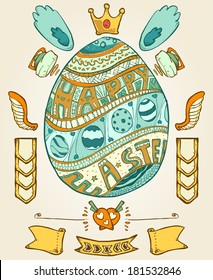 Colorful Easter egg decoration