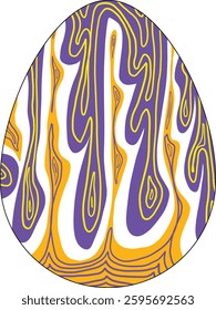 A colorful Easter egg featuring vibrant color and hand drawn patterns. Perfect for Easter-themed designs, greeting cards, spring decorations, and holiday artwork. High-quality vector illustration.