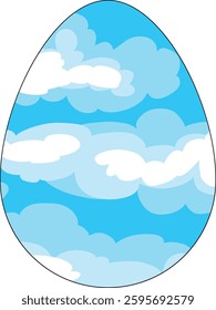 A colorful Easter egg featuring vibrant color and hand drawn patterns. Perfect for Easter-themed designs, greeting cards, spring decorations, and holiday artwork. High-quality vector illustration.