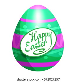 Colorful Easter egg for Easter holidays design. Easter vector poster.