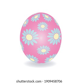 Colorful Easter egg for egg hunt isolated on white background. Vector illustration.