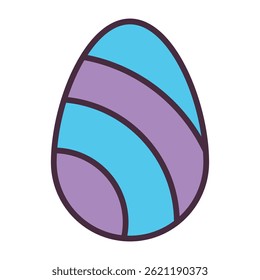 Icono colorido del huevo de Pascua para los conceptos del día de fiesta y de la celebración	
