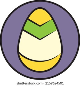 Colorful easter egg, illustration, vector on a white background.