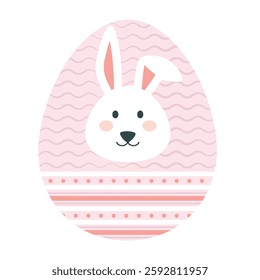 Colorful Easter Egg Illustrations with Patterns, Bunnies, and Flowers