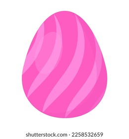 Colorful easter egg isolated on white background