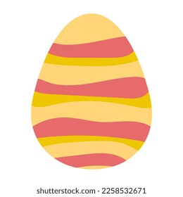 Colorful easter egg isolated on white background