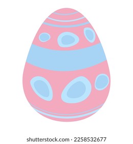 Colorful easter egg isolated on white background