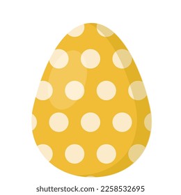 Colorful easter egg isolated on white background