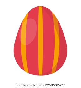 Colorful easter egg isolated on white background
