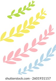 Colorful easter egg with leaf patterns