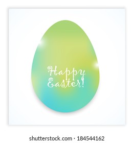 Colorful Easter egg on light  background. Vector illustration. 