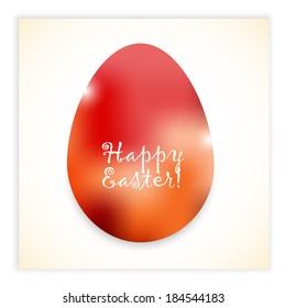 Colorful Easter egg on light  background. Vector illustration. 