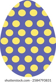 Colorful Easter egg on transparent background. Easater egg vector illustration