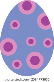 Colorful Easter egg on transparent background. Easater egg vector illustration