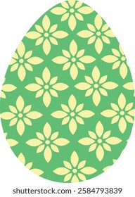 Colorful Easter egg on transparent background. Easater egg vector illustration