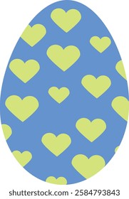 Colorful Easter egg on transparent background. Easater egg vector illustration
