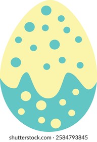 Colorful Easter egg on transparent background. Easater egg vector illustration
