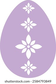Colorful Easter egg on transparent background. Easater egg vector illustration