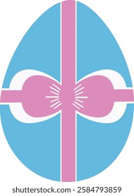 Colorful Easter egg on transparent background. Easater egg vector illustration