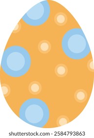 Colorful Easter egg on transparent background. Easater egg vector illustration