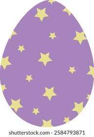 Colorful Easter egg on transparent background. Easater egg vector illustration