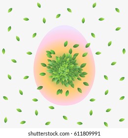 Colorful easter egg in the spring. Vector illustration