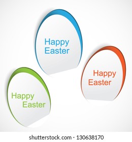 Colorful Easter egg stickers