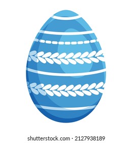 Colorful Easter egg. Vector illustration of Easter eggs collection on a white background. A hand-drawn pattern is a cute decoration, for the concept of the Easter holiday.