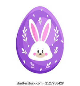Colorful Easter egg. Vector illustration of Easter eggs collection on a white background. A hand-drawn pattern is a cute decoration, for the concept of the Easter holiday.