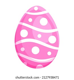 Colorful Easter egg. Vector illustration of Easter eggs collection on a white background. A hand-drawn pattern is a cute decoration, for the concept of the Easter holiday.