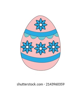 Colorful Easter Egg Vector Illustration on white background