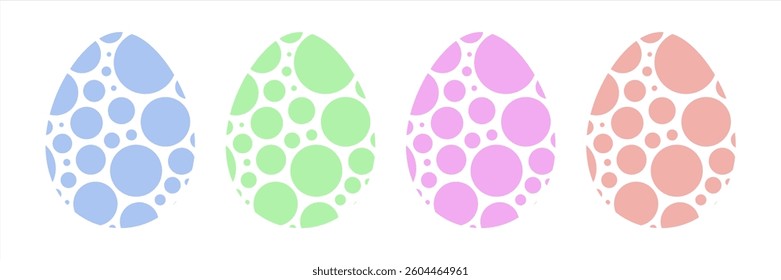 Colorful easter egg vector set.