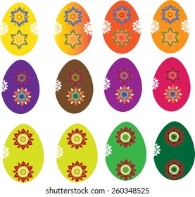 colorful easter eggs 