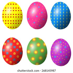 Colorful easter eggs