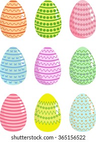 Colorful easter eggs