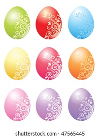 Ovos de páscoa coloridos