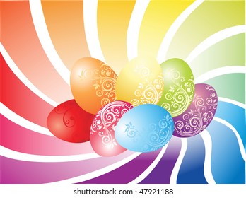 Colorful easter eggs