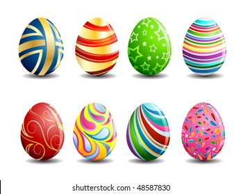 Colorful easter eggs