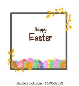 Colorida ilustración vectorial de fondo de los huevos de Pascua.