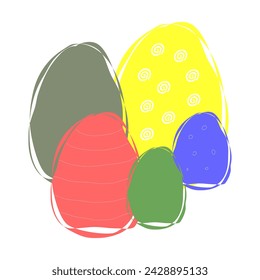 Colorful easter eggs: Cheerful easter decoration