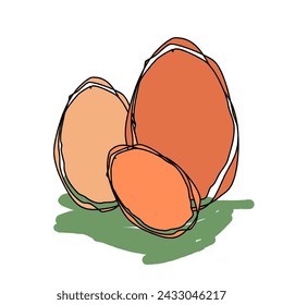 Coloridos huevos de Pascua: Decoración alegre de Pascua para una tarjeta de pintura