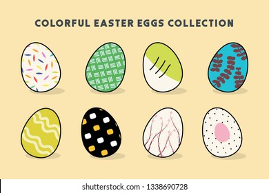 Colorful Easter Eggs Collection